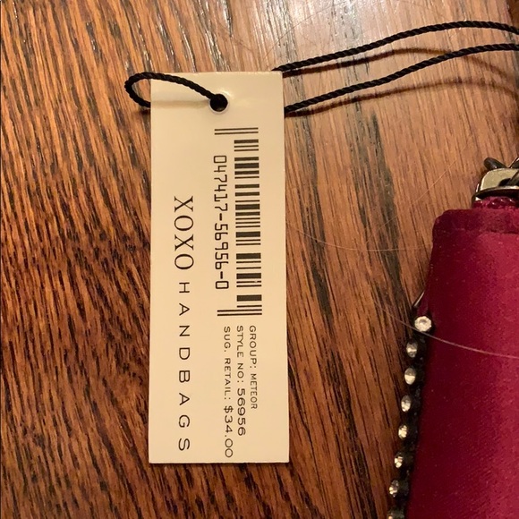 Vynil mini purse with xo design and jewelled side - Picture 3 of 5